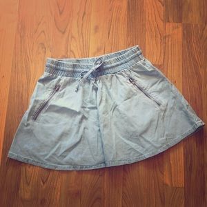 FABLETICS Denim pocketed skater skirt